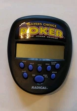 Radica PLAYERS CHOICE POKER Electronic Hand-Held Game 1997 Tested Works Great