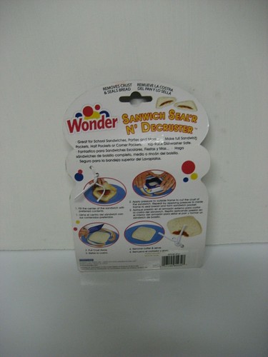 WONDER BREAD sanwich seal'r n decruster, red 4x4" brand new sealed - Picture 2 of 2