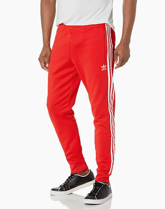 Adidas sst track pants mens red hotsell