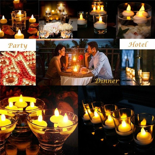 12-24X Waterproof LED Floating Tea Light Flameless Candles Wedding Party Decor - Picture 5 of 15