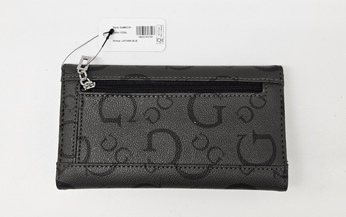 GUESS Coal Lathan SLG Metal Logo Monogram Trifold Wallet Style AA860151 - Picture 2 of 3