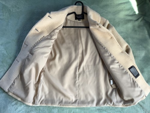 Chaqueta de lana de alpaca vintage JIZU FASHION para mujer - crema (beige) - talla M - Imagen 7 de 15