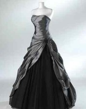 Vintage Gray Black Strapless Plus Size Mother of the Bride Dresses Formal Events