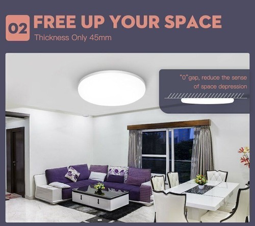 12W-50W Kaltes Weiß LED Deckenleuchte Deckenlampe Badezimmer Küche Flur lampe DE - Bild 11 von 40