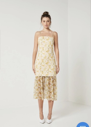 Vestido Elliatt Wattle XL NUEVO CON ETIQUETAS Amarillo Multi Run Pequeño XL-10 EE. UU. - Imagen 2 de 4