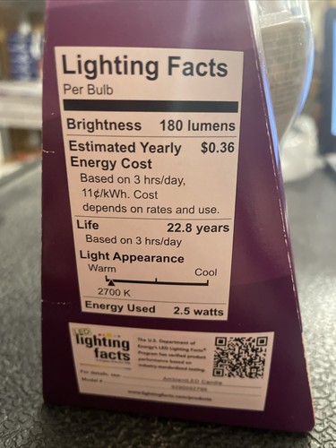 Philips LED Sparkle Effect 2.5w Replaces 25W Dimmable Soft White Light Bulb B13 - Picture 5 of 11