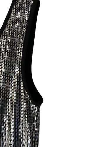 MM Couture by Miss Me Dress S Y2K Sequined Stretch Party Clubwear Shimmer Sexy - Picture 3 of 7
