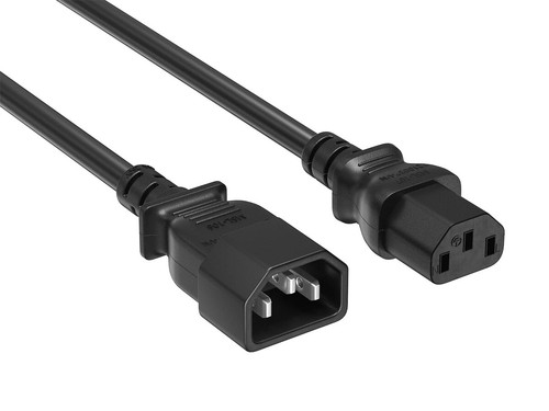 Cable de extensión de alimentación 18 AWG (IEC320 C13 a IEC320 C14) - Imagen 1 de 3