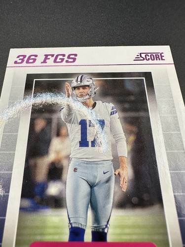 2024 Score - League Leaders Pink #LL-BAY Brandon Aubrey Cowboys - Picture 2 of 7