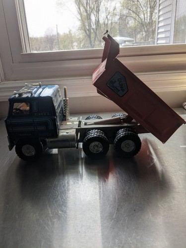 Vintage Ertl Pressed Steel Automatic Hydraulic Dump Truck International Transtar - Picture 4 of 5