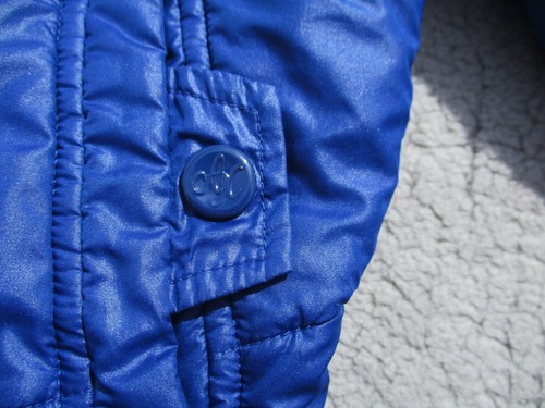 Armani Exchange Puffer Jacket Womens XS Blue Full Cross Zip XSMALL - Picture 2 of 18