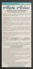 Alaska Airlines Boeing 737-800/900 Safety Card - 2/05