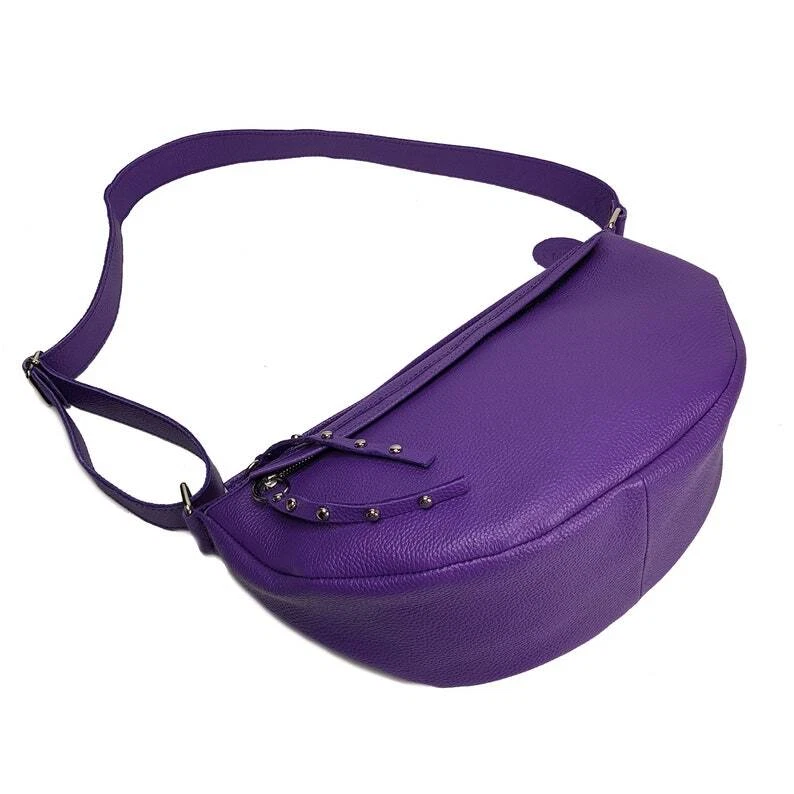 COACH Borsa a tracolla donna VERA PELLE borsetta donna viola viola tracolla