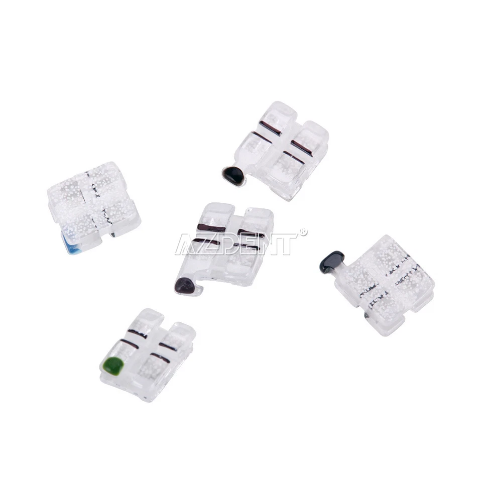 Brackets de ortodoncia de zafiro monocristalino Mini Roth / MBT 022 Ganchos 345 Foto 3 de 4