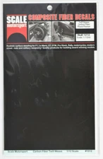 Scale Motorsport 1/12 Carbon Fiber Twill Weave Waterslide Decal Sheet 1012