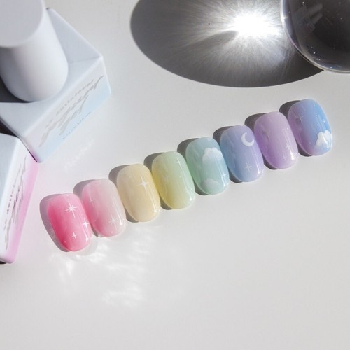 YOGURTNAIL Gelato Pastello Sciroppo Gel UNGHIE Set 9 Colori Smalto Morbido Cremoso K-Beauty - Foto 5 di 12