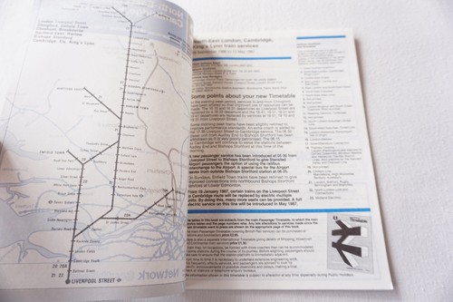 Horario de pasajeros ferroviario East Anglia Network SouthEast NSE 1987 - Imagen 2 de 7