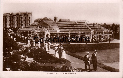 1912 Scarborough Floral Hall Echtfoto Postkarte verschickt lokaler Verlag