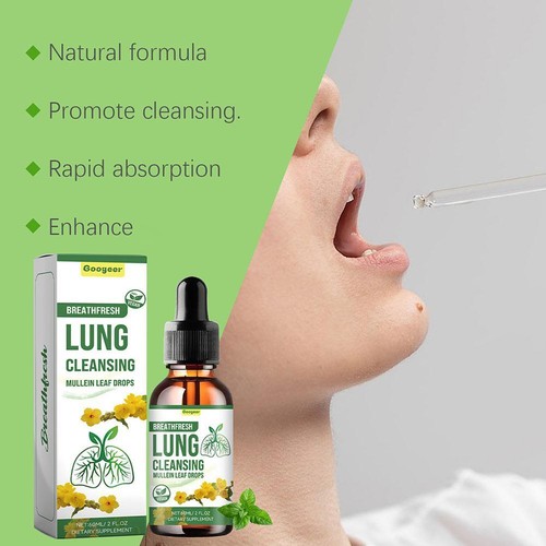 Lung Cleansing Mullein Leaf Extract Drops 60ml Vegan Ingredients Health Care ~ - Picture 16 of 16