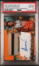 AUSAR THOMPSON 2022-23 Topps Inception/10 OTE ORANGE Auto Relic PSA 8 POP 1