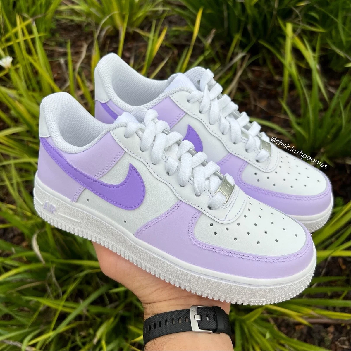 Pink LV Swoosh Inspired - Custom Air Force 1 - Hand Painted AF1