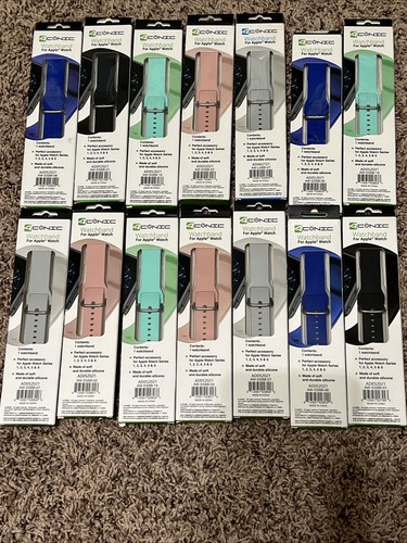 Aconic Watch and For Apple Watch Silicone Apple Series 1,2,3,4,5, & 6 Lot Of 14 - Picture 14 of 24