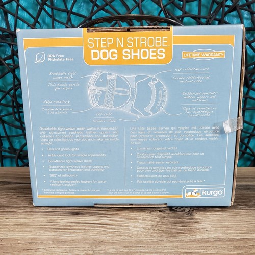 KURGO STEP N STROBE DOG SHOES SIZE XX SMALL TESTED WORKING BLACK ORANGE - Picture 5 of 13