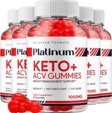 (5 Pack) Platinum Keto ACV Gummies - Official - Keto Platinum ACV Advanced...