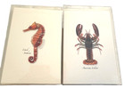 Earth Sky + Water Lot of 8 Lobster + 6 Seahorse Blank Note Cards + 16 Envelopes