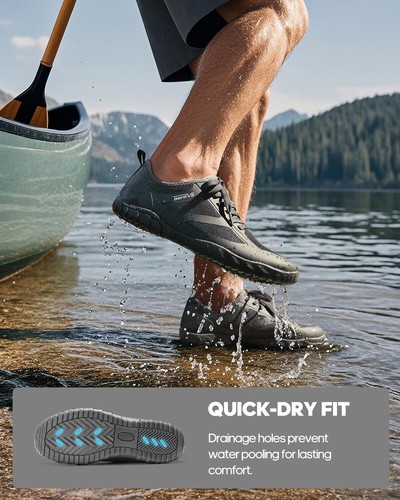 Men's Women's Barefoot Water Shoes Minimalist Breathable Hiking Beach Swim Shoes - Picture 28 of 56