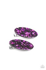 Paparazzi GET OVAL YOURSELF purple HAIR CLIPS