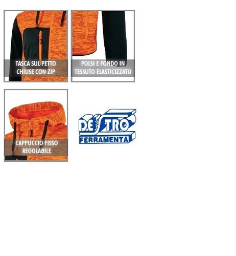 FELPE UOMO DA LAVORO U-POWER GIALLO FLUO RAINBOW EY174 - Foto 2 di 2
