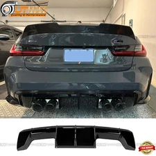 Gloss Black Fit For 2021-2025 BMW G80 M3 G82 M4 MP Style Rear Bumper Diffuser