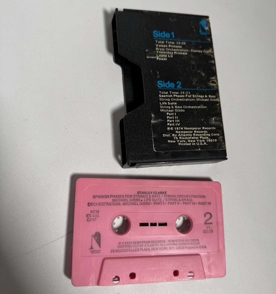 Stanley Clarke Debut Cassette Tape Stanley Clarke 1984 CBS U.S Import Pink Shell Foto 2 de 2