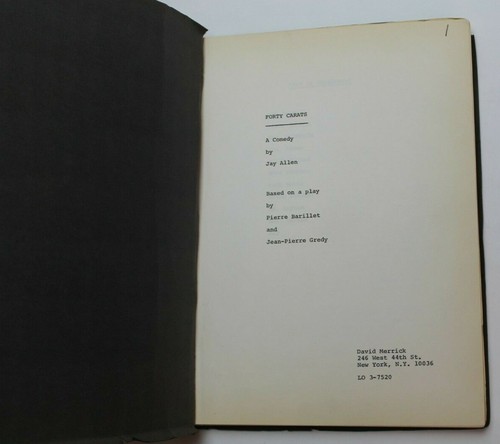 FORTY CARATS / Jay Allen 1968 Original Broadway Script, Julie Harris lead role - Picture 3 of 12