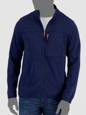  71 Club Room Men's Blue Long Sleeve Full-Zip Fleece Sweater Size M