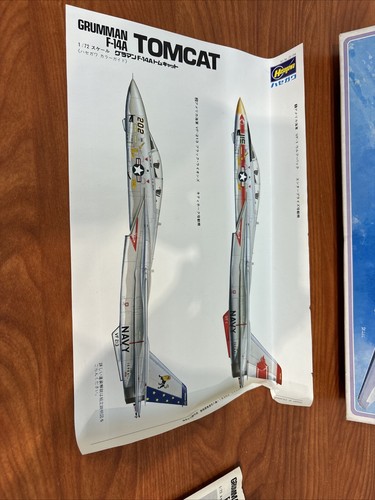 Vintage Blue Letter Hasegawa Grumman Tomcat F-14A 1/72 Model Kit CV JD - 第 15/15 張圖片