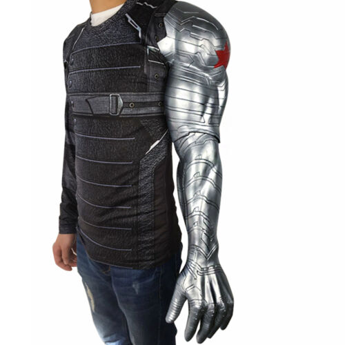 Winter Soldier Bucky Arm Armour Costume Cosplay Civil War Latex Arm Handmade - Picture 2 of 11