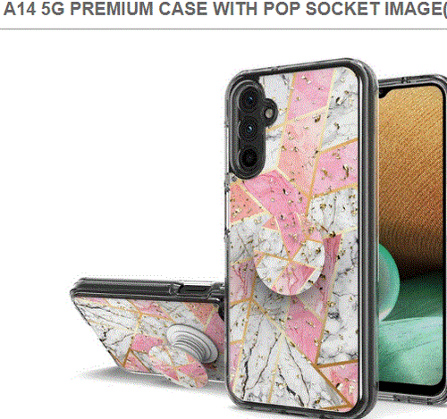 Rose Black White Shockproof Pop Stand Cover Clear Phone Case For Galaxy a14 5G - Picture 4 of 6