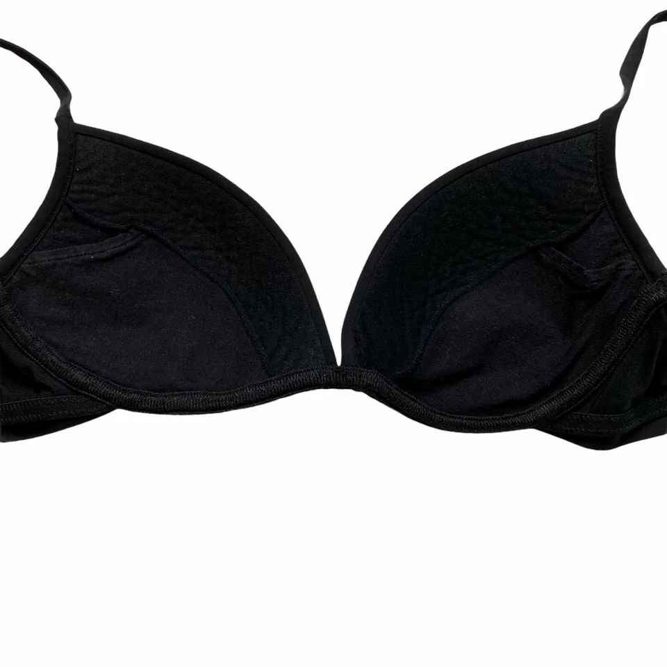 Sujetador push up ligeramente acolchado con aros La Perla negro DEFECTUOSO 32C para mujer Foto 3 de 4
