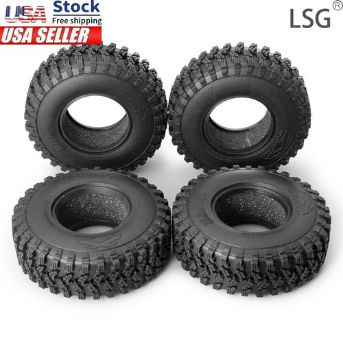 4 neumáticos de rueda de goma de 106 mm 1,9" para rastreador de radiocontrol 1:10 TRX-4 D90 axial SCX10 - Imagen 9 de 12