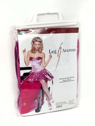 GREASE FANCY DRESS COSTUME HEN PARTY PINK 80S FAIRY MEDIUM SIZE 10 12 LEG AVENUE - Picture 2 of 6
