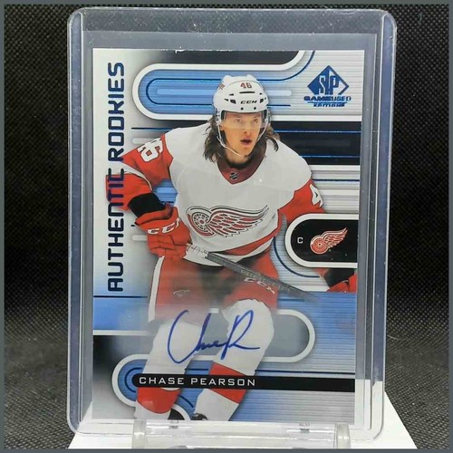 2022-23 SP Game Used Chase Pearson Red Wings Rookie RC AUTO #BDE