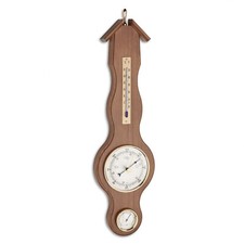 TFA 20.1037 analoge Wetterstation Massivholz Barometer Thermometer Hygrometer