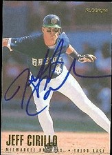 Jeff Cirillo autographed Baseball Card (Milwaukee Brewers) 1996 Fleer #143