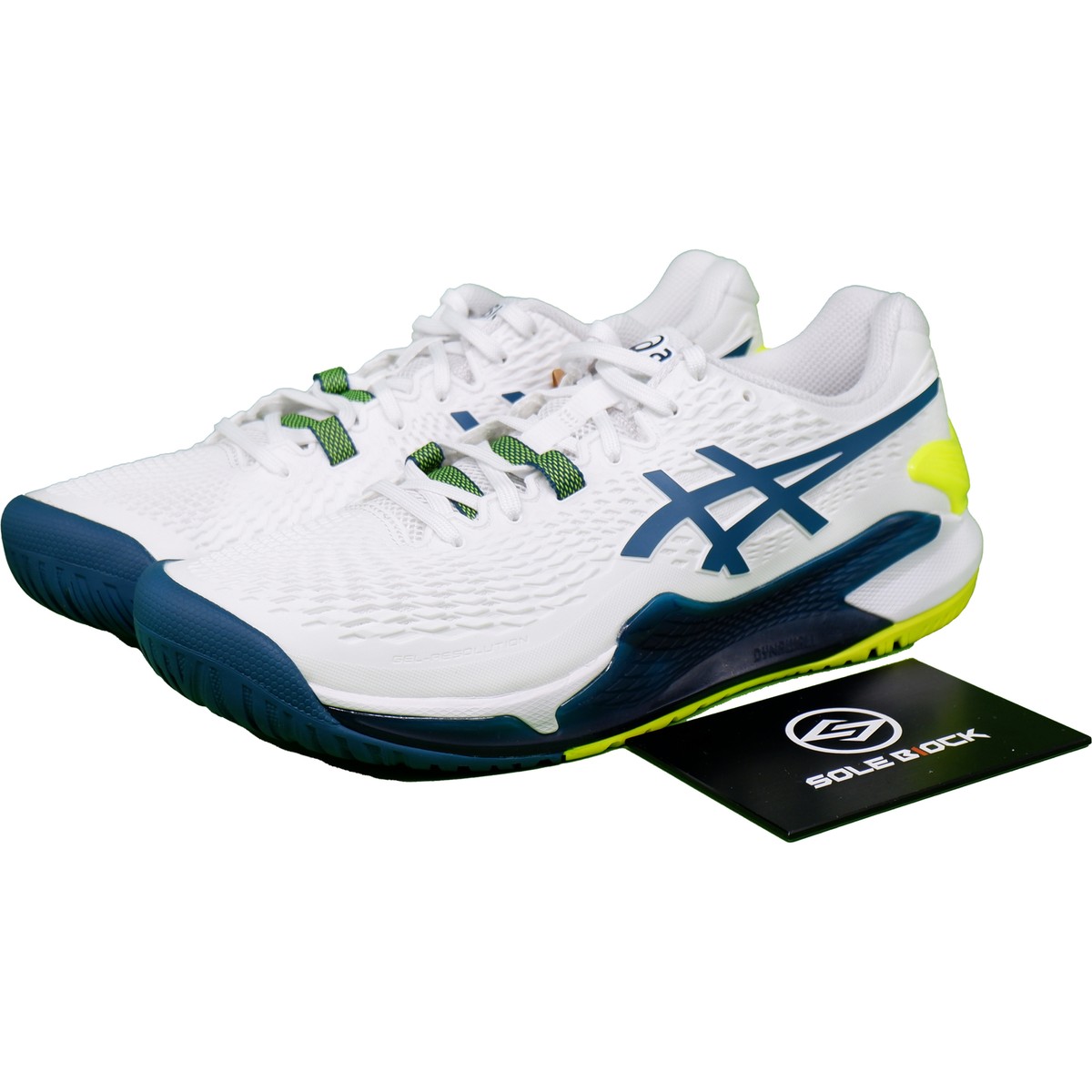 ASICS Gel Resolution 9 White Restful Teal 1041A330-101 | eBay