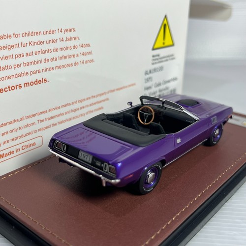 1/43 GLM Plymouth Hemi Cuda Convertible Open Top True Violet Met 1971 GLM191103 - Picture 2 of 2