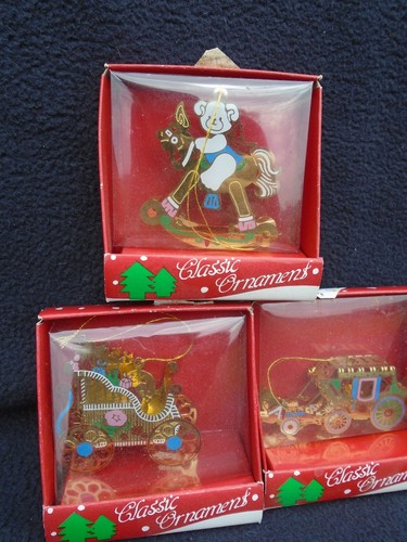 3 klassische Messing Weihnachtsschmuck - Bild 1 von 5