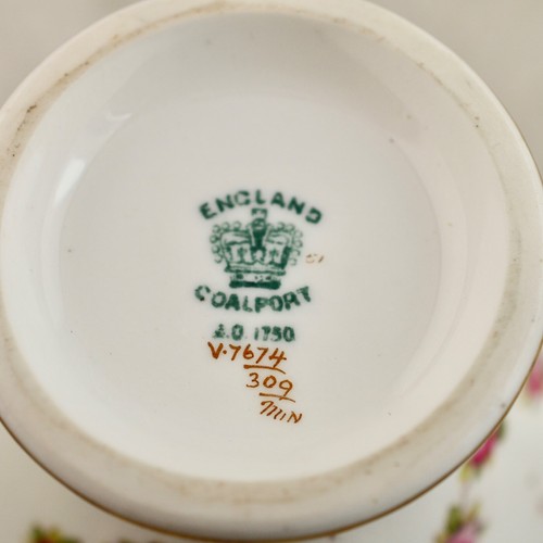 Antique C.1890 Victorian Coalport Ribbons & Roses painted small baluster vase - 第 5/5 張圖片