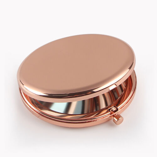Personalised Rose Gold Compact Pocket Mirror black leopard hen party - Foto 2 di 3